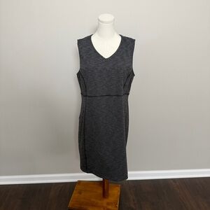 Duluth Trading Dress Sheath Striped Athletic Athleisure Lounge Pickleball Black